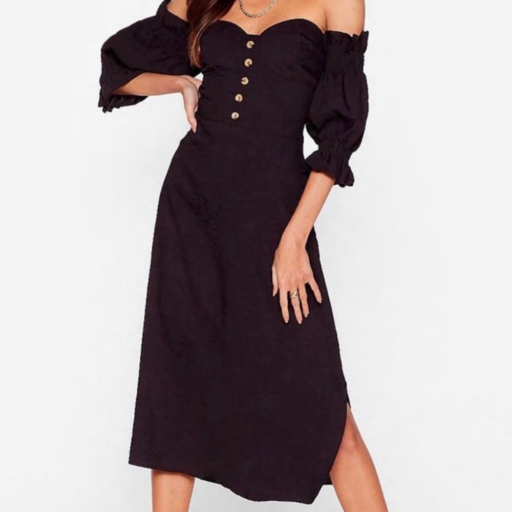 Nasty Gal Off The Shoulder Midi Dress - NWOT